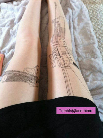Pistol Gun Tights Pantyhose SD00001