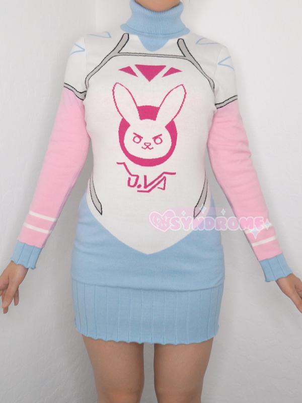 Overwatch Winter D.VA DVA Sweater Dress SD02550