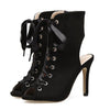 Suede Hollow Lace High Heel Shoes SD00142