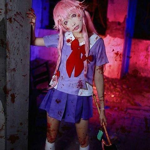 Mirai Nikki Yuno Gasai Cosplay Costume SD01233