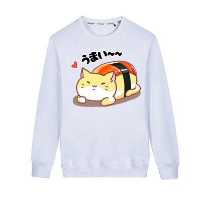 Japanese Cat Salmon Sushi Sweater SD02601