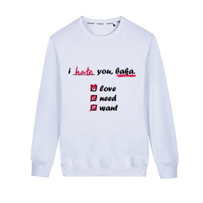Japanese  I ___ You Baka Streetwear Sweater SD02657