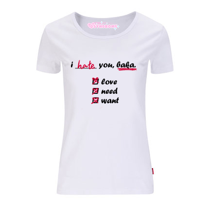 Japanese  I ___ You Baka Streetwear T-shirt SD02658
