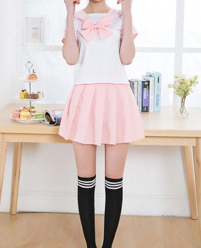 Short-Sleeved Bow School Uniforms SD00397