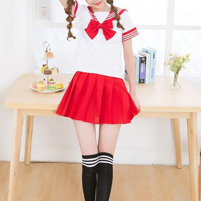 Short-Sleeved Bow School Uniforms SD00397