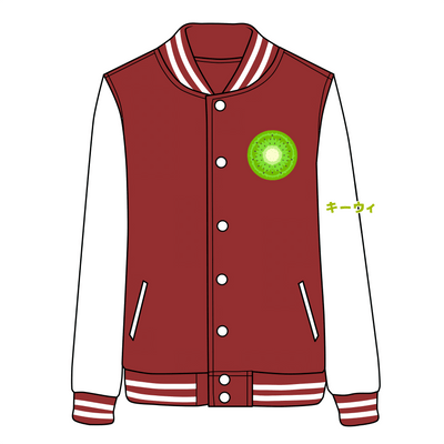 Japanese Summer Kiwi Juice Baseball Jacket SD02735