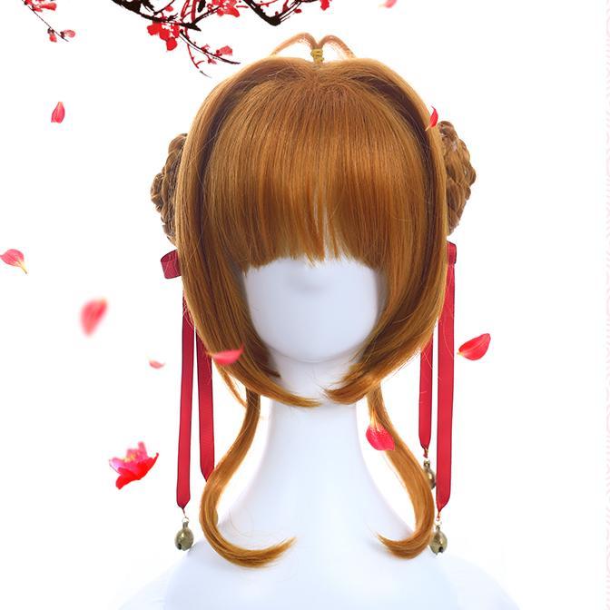 Cardcaptor Sakura Brown Short Bun Wig SD00082