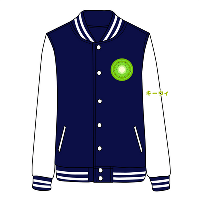 Japanese Summer Kiwi Juice Baseball Jacket SD02735