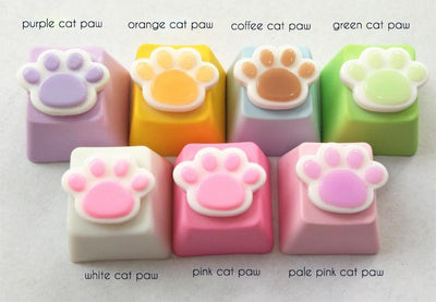 Kawaii Kitty Cat Paws Keyboard Keys Plastic Key Cap SD00109