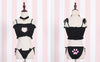 Cute Sexy Kawaii Kitty Cat Keyhole Hollow Bra and Underwear Lingerie Set SD00761