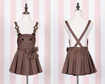 Bunny/Bear Face Suspender Shorts SD00548