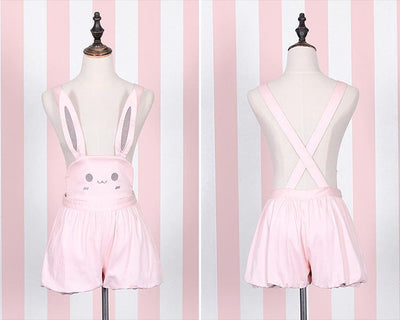 Bunny/Bear Face Suspender Shorts SD00548