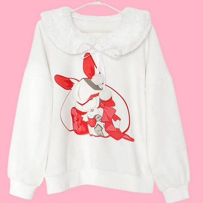 Cute Bunny Genji warm White Sweater SD02019