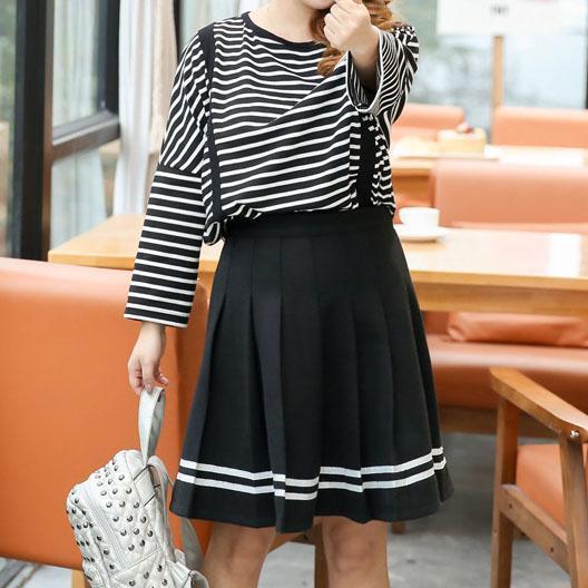 Japanese woolen pleated casual skirt SD00688