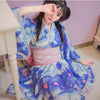 Japanese Purple Kawaii Night Sky Kimono Haori set SD02479