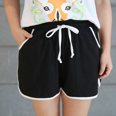 Korean black sport casual short pants SD00669