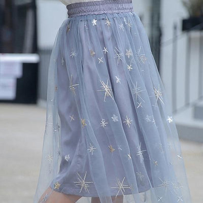 Korean mesh stars skirt SD00645