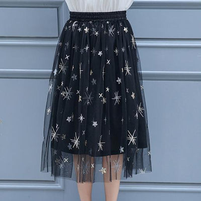 Korean mesh stars skirt SD00645