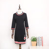 Korean cute embroidery swan knit long dress SD00691