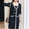 Korean black thin cardigan dress SD00703