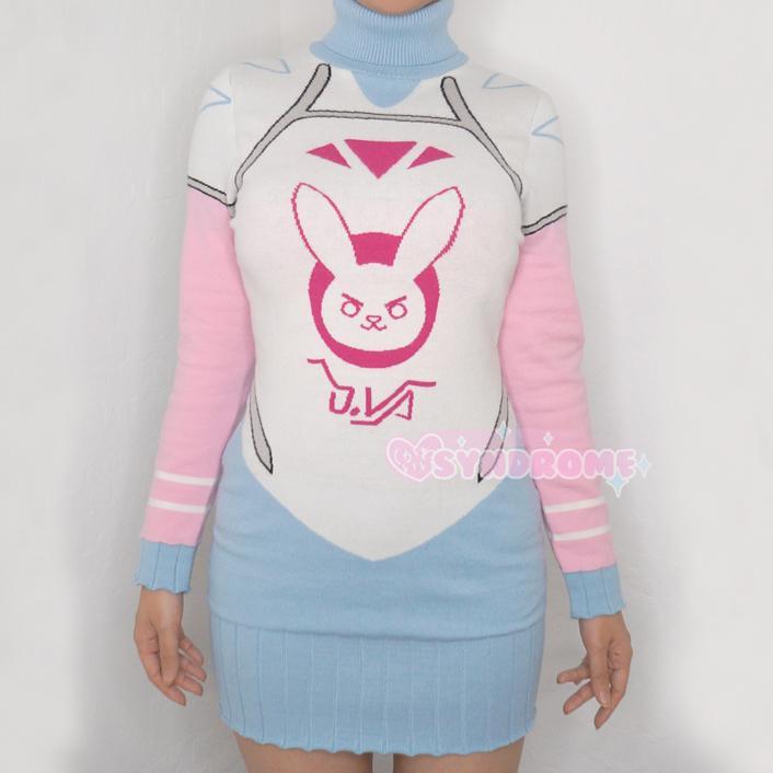 Overwatch Winter D.VA DVA Sweater Dress SD02550