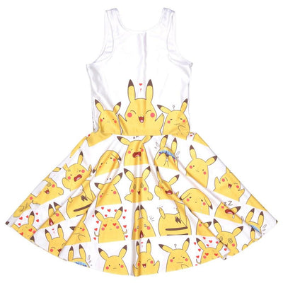 Japanese Anime Pokemon Pikachu Prints Dress SD00683