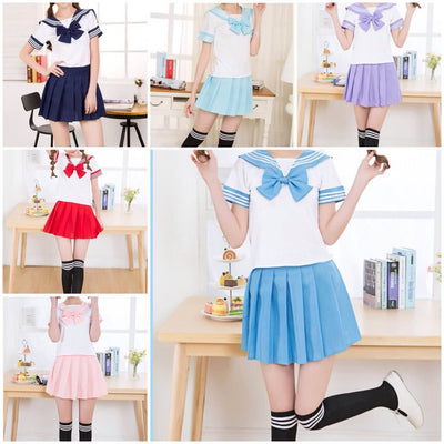 Short-Sleeved Bow School Uniforms SD00397