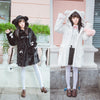 Bear Ears Hoodie Paws Sleeve Winter Fur Coat SD00261