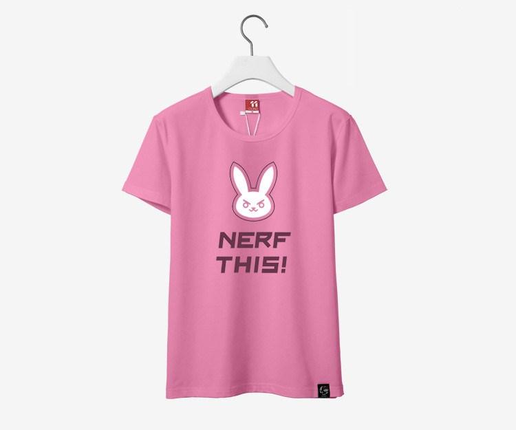 Overwatch D.VA DVA Nerf This Pink T-shirt SD01063