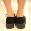 Black Suede Platform Creepers Shoes Ver.6 SD00168