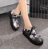 Black Cosmic Art Platform Creepers Shoes Ver.8 SD00170