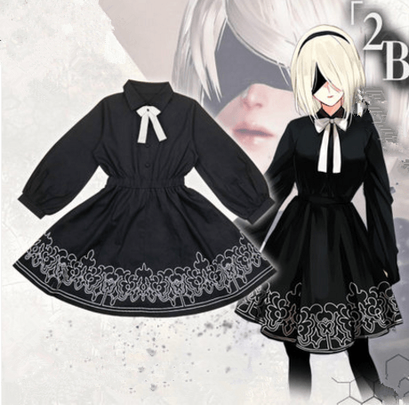 NieR:Automata 2B casual black dress SD00820