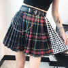 Multi Pleaded Plaid Pink Skirt SD00129