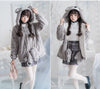 Grey Koala Coat Top Skirt SD00519