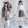 Grey Koala Coat Top Skirt SD00519