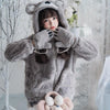 Grey Koala Coat Top Skirt SD00519