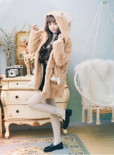 Brown Bear Velvet Plush Coat SD00520