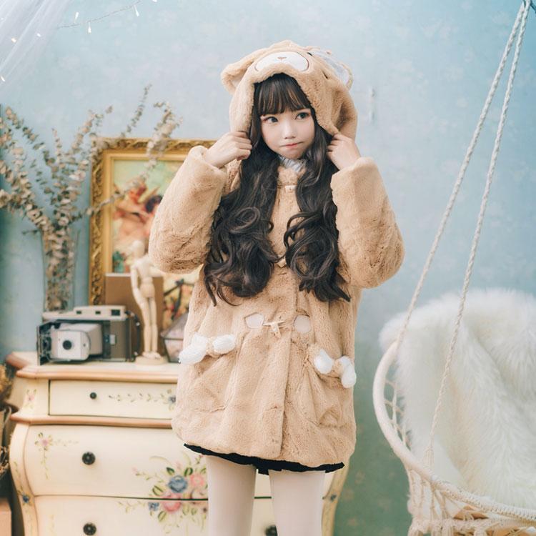 Brown Bear Velvet Plush Coat SD00520