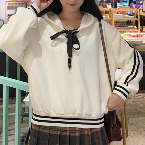 Stripes Loose Hoodie Sweater SD00353
