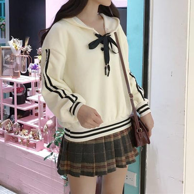 Stripes Loose Hoodie Sweater SD00353