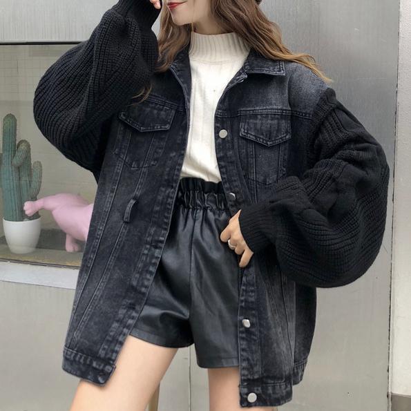 Loose Lantern Sleeve Denim Jacket SD00420