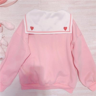 Bubbly Girl Heart Sailor Sweater SD00469