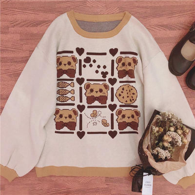 Bear Fish Cookie Sweater SD00470