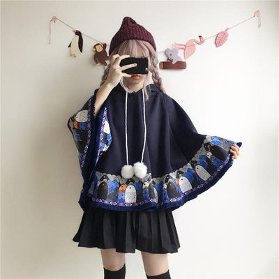 Harajuku Fish Cloak Coat SD00403