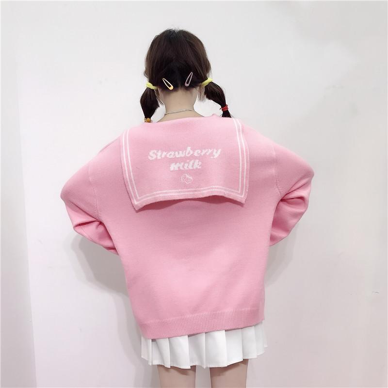 Strawberry Milk Loose Sweater SD00314