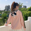 Pink Embroidered Cat Hoodie Sweater SD00322