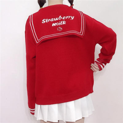 Strawberry Milk Loose Sweater SD00314