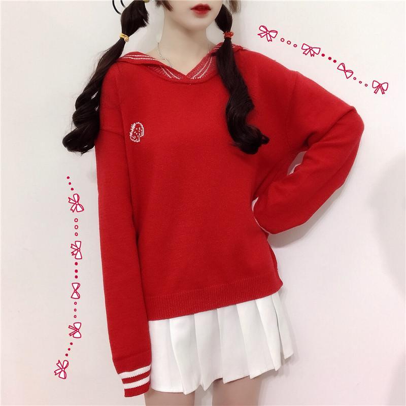 Strawberry Milk Loose Sweater SD00314