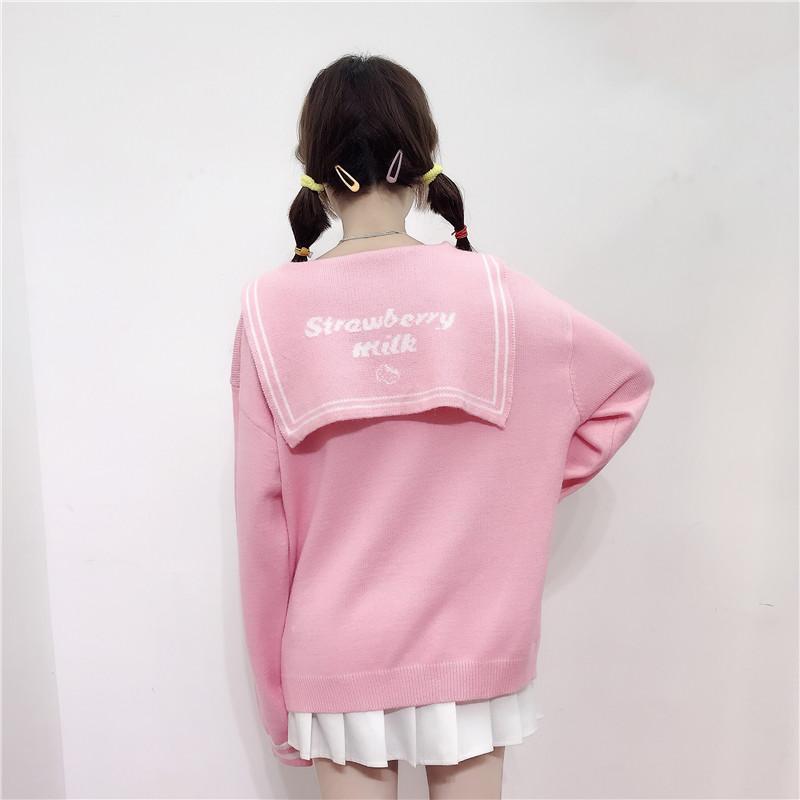 Strawberry Milk Loose Sweater SD00314