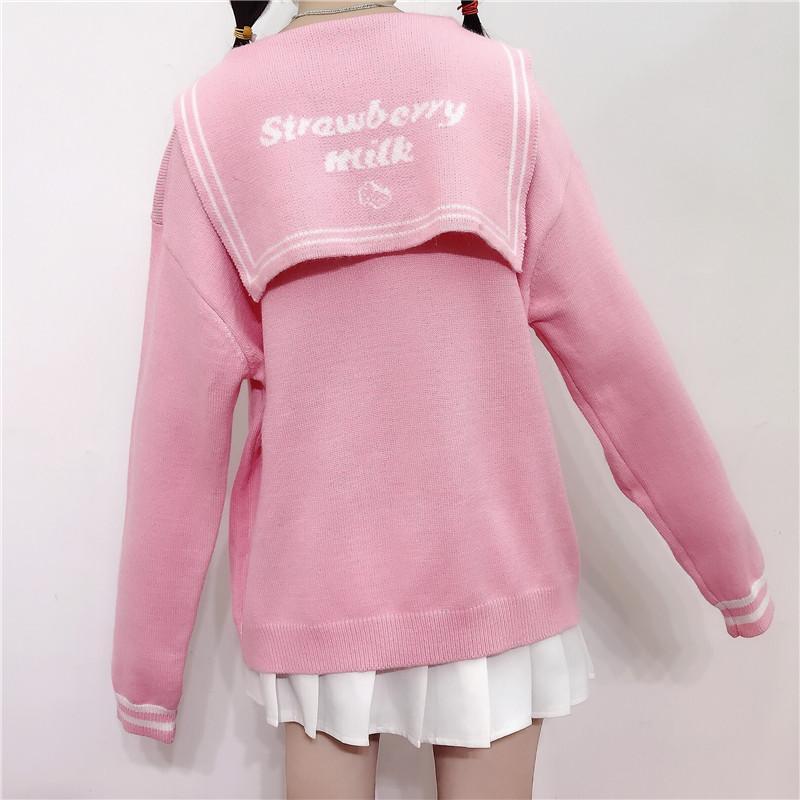 Strawberry Milk Loose Sweater SD00314
